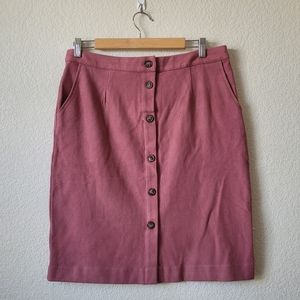 Skies Are Blue Pink Button-Front Skirt